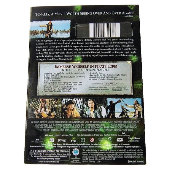 Pirates of the Caribbean: Dead Man's Chest (DVD, 2006, 2-Disc Set) *NEW SEALED* - Picture 2 of 3